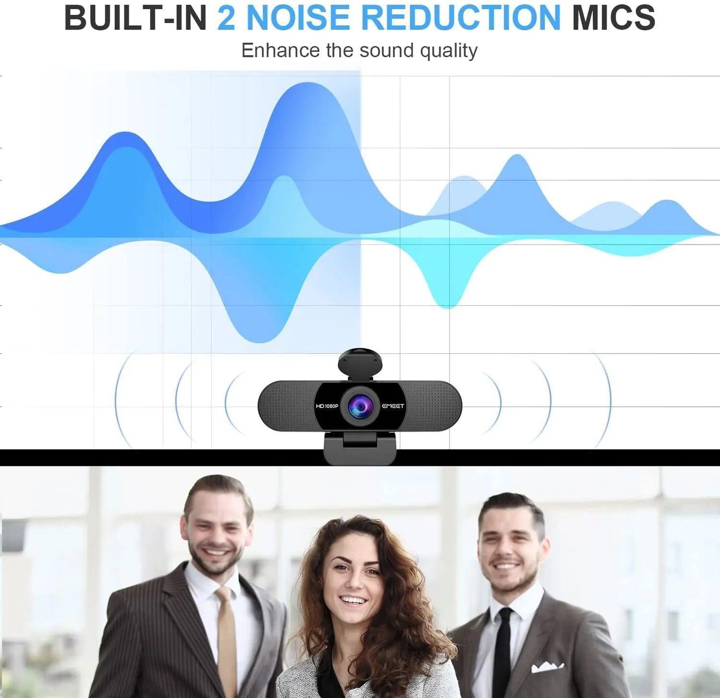SARAOU EMEET Webcam Meeting Streaming Full HD 1080P - SARAOU