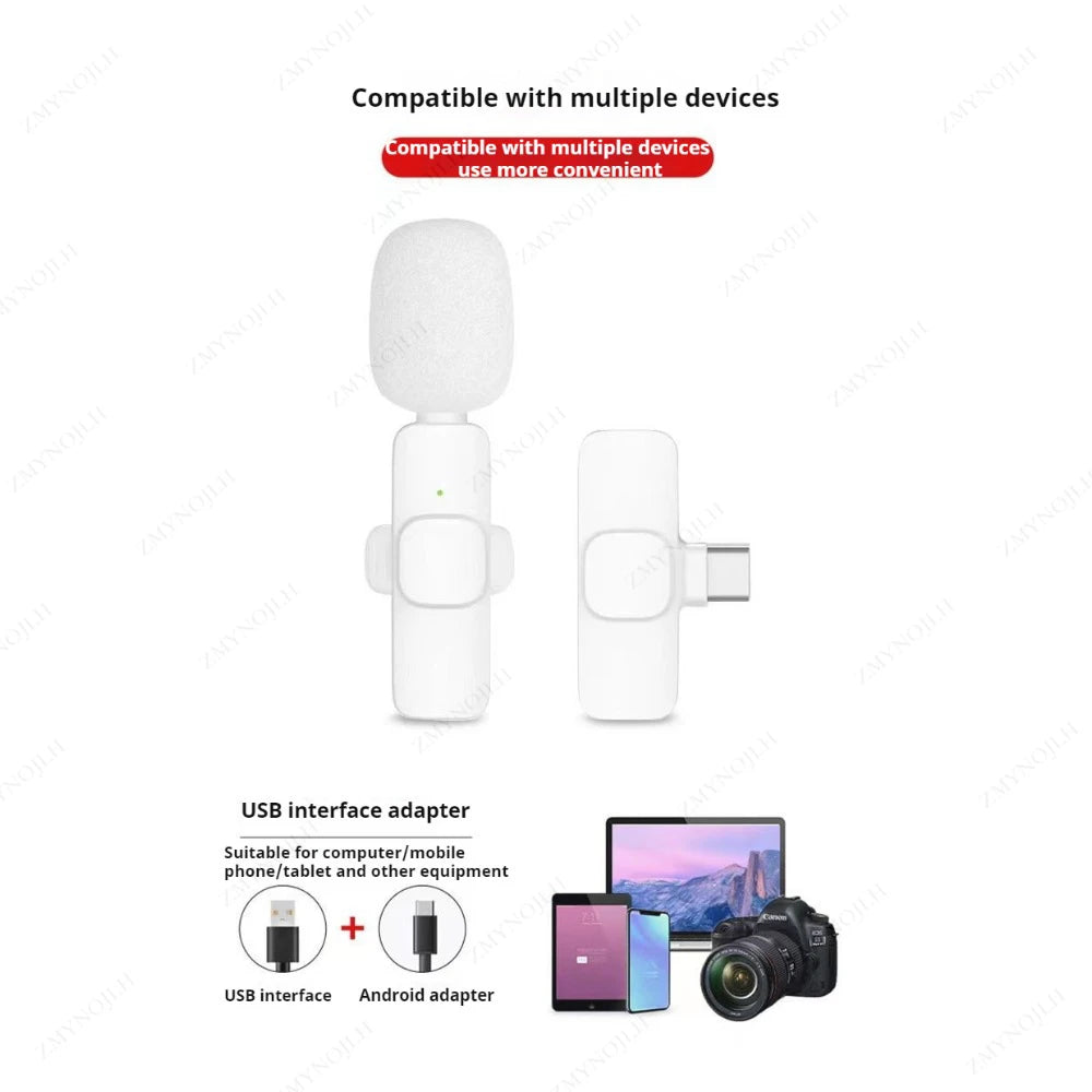 Wireless Lavalier Microphone - Portable Audio Video Recording