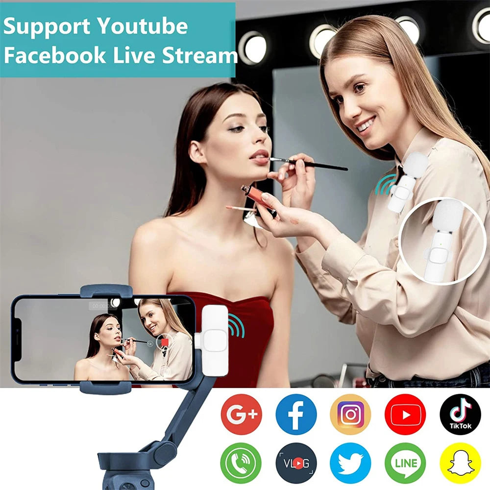 Wireless Lavalier Microphone - Portable Audio Video Recording