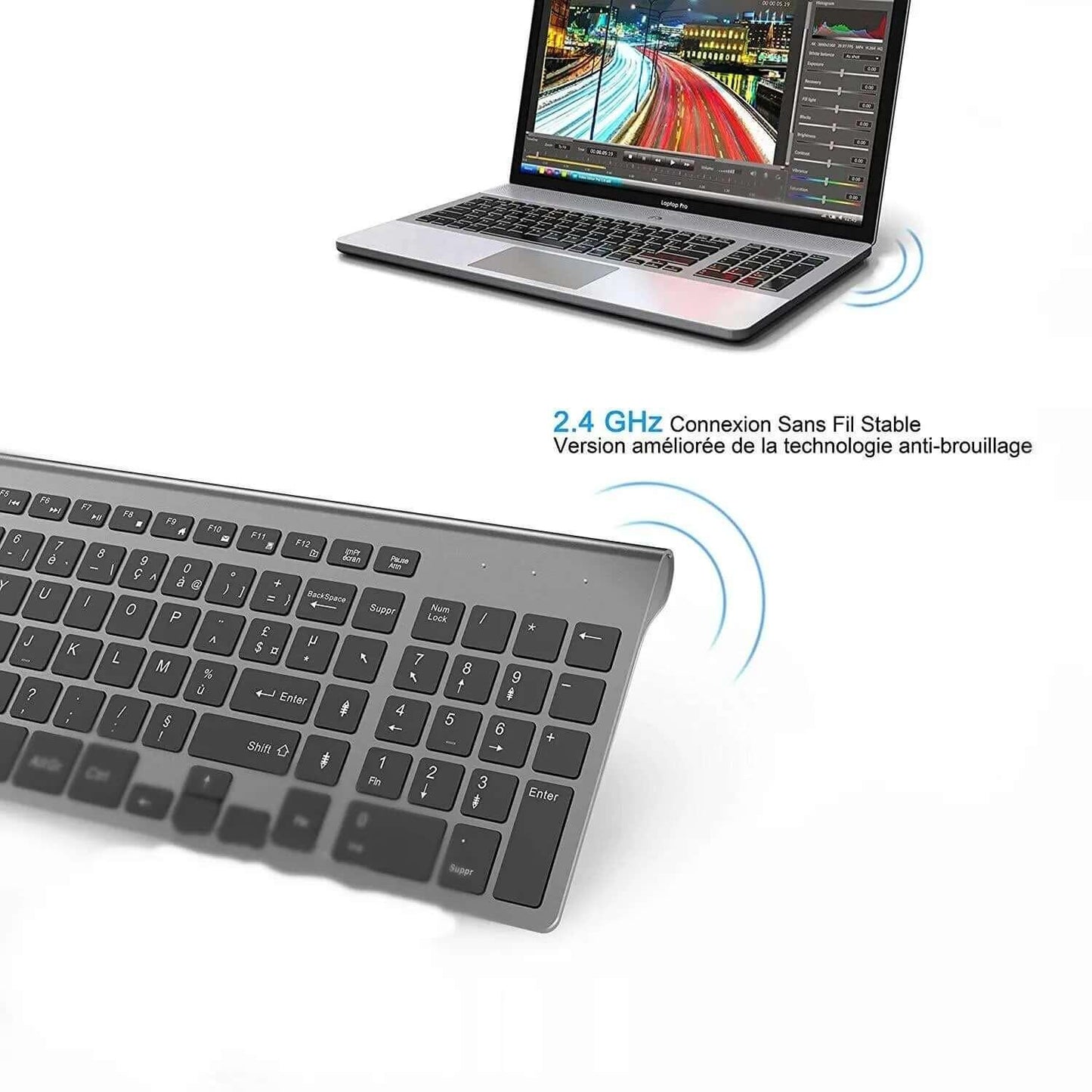 SARAOU Keyboard AZERTY French Wireless - SARAOU