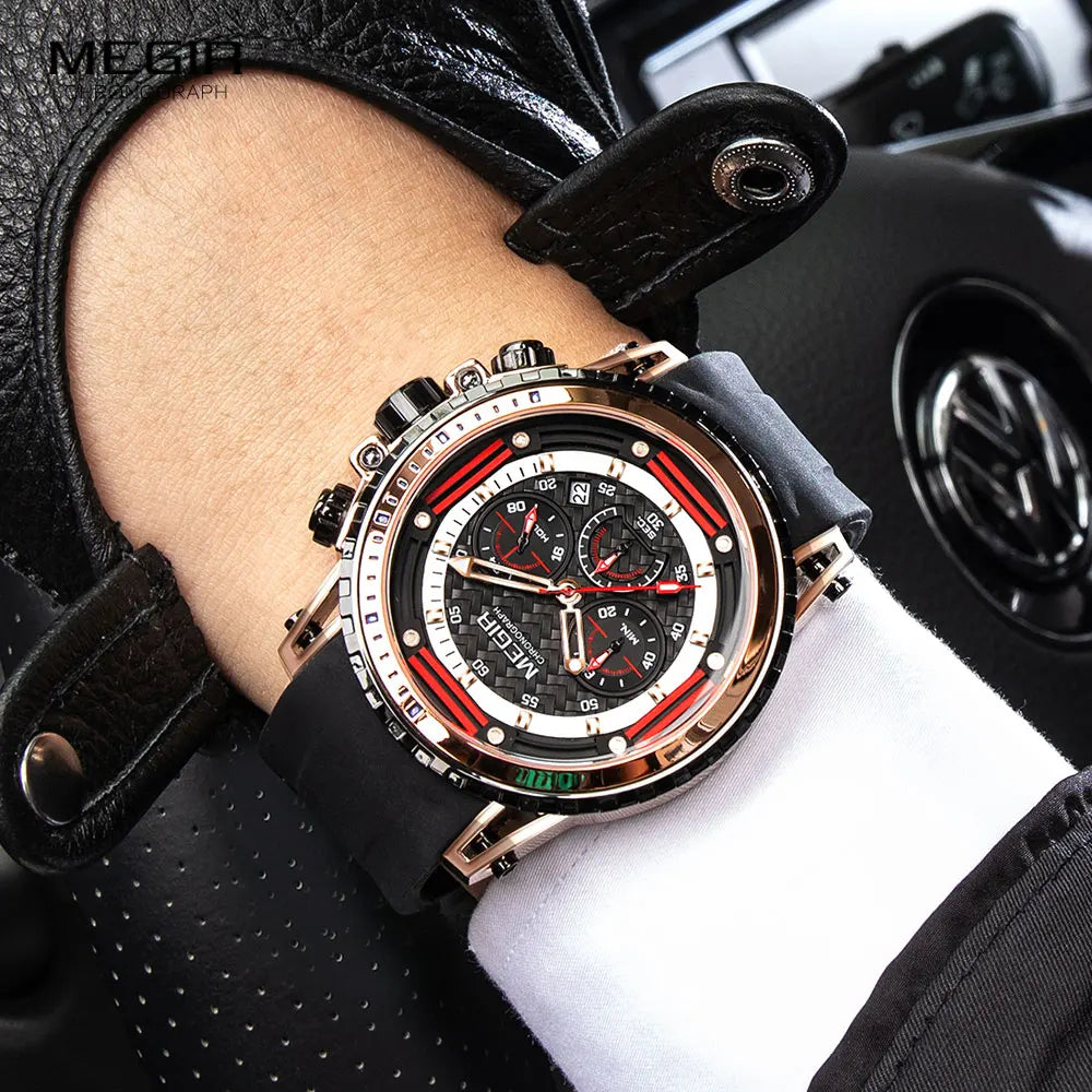 Montre Sport MEGIR Homme Chronographe Étanche