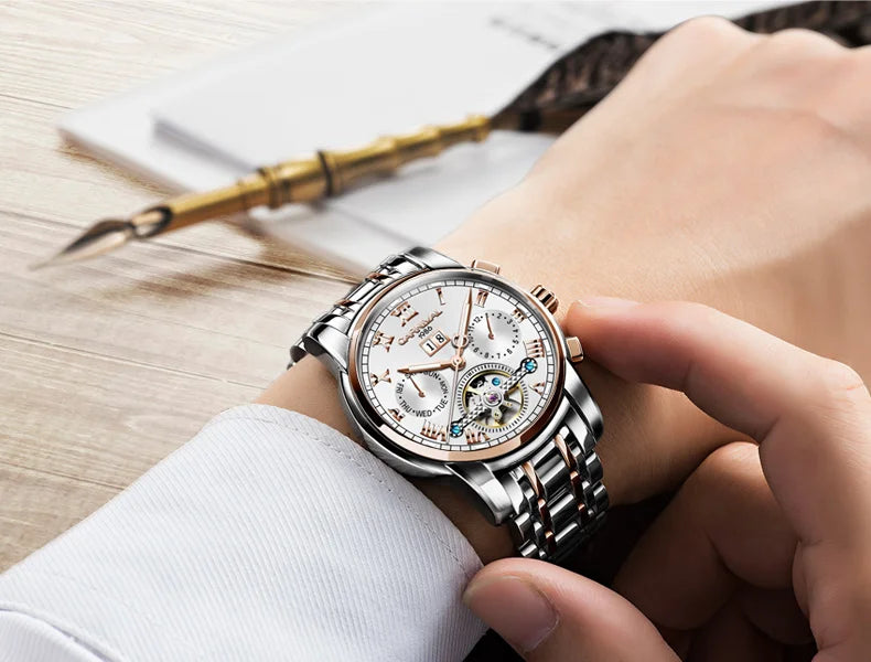 Men's CARNIVAL Tourbillon Automatic Watch - Sapphire Waterproof Luminous