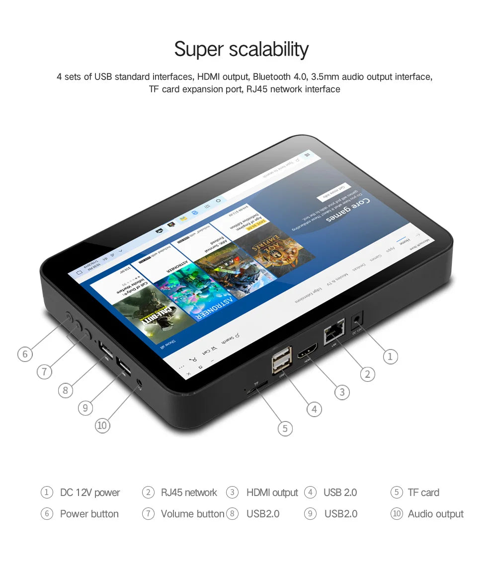 Mini PC Pipo X2S 8'' Écran Tactile