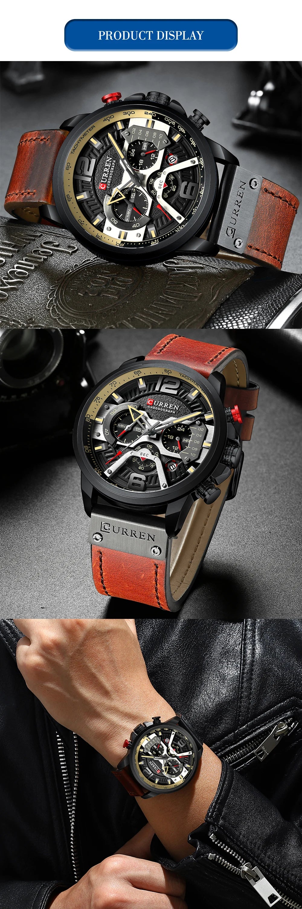 Montre militaire CURREN pour homme