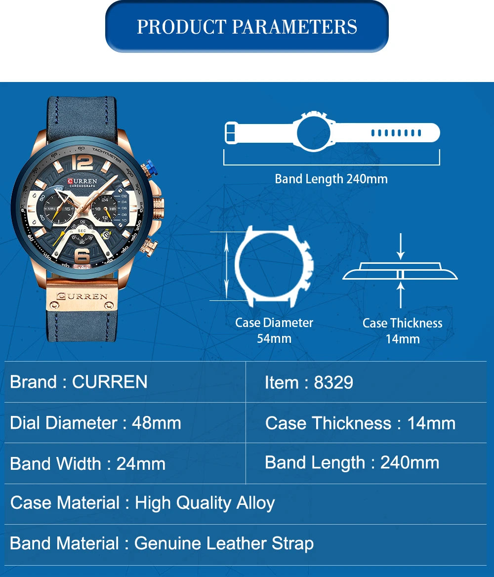 Montre militaire CURREN pour homme