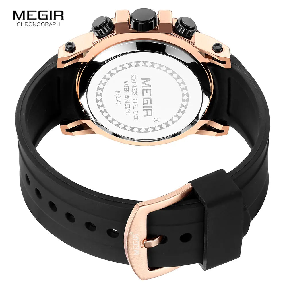Montre Sport MEGIR Homme Chronographe Étanche