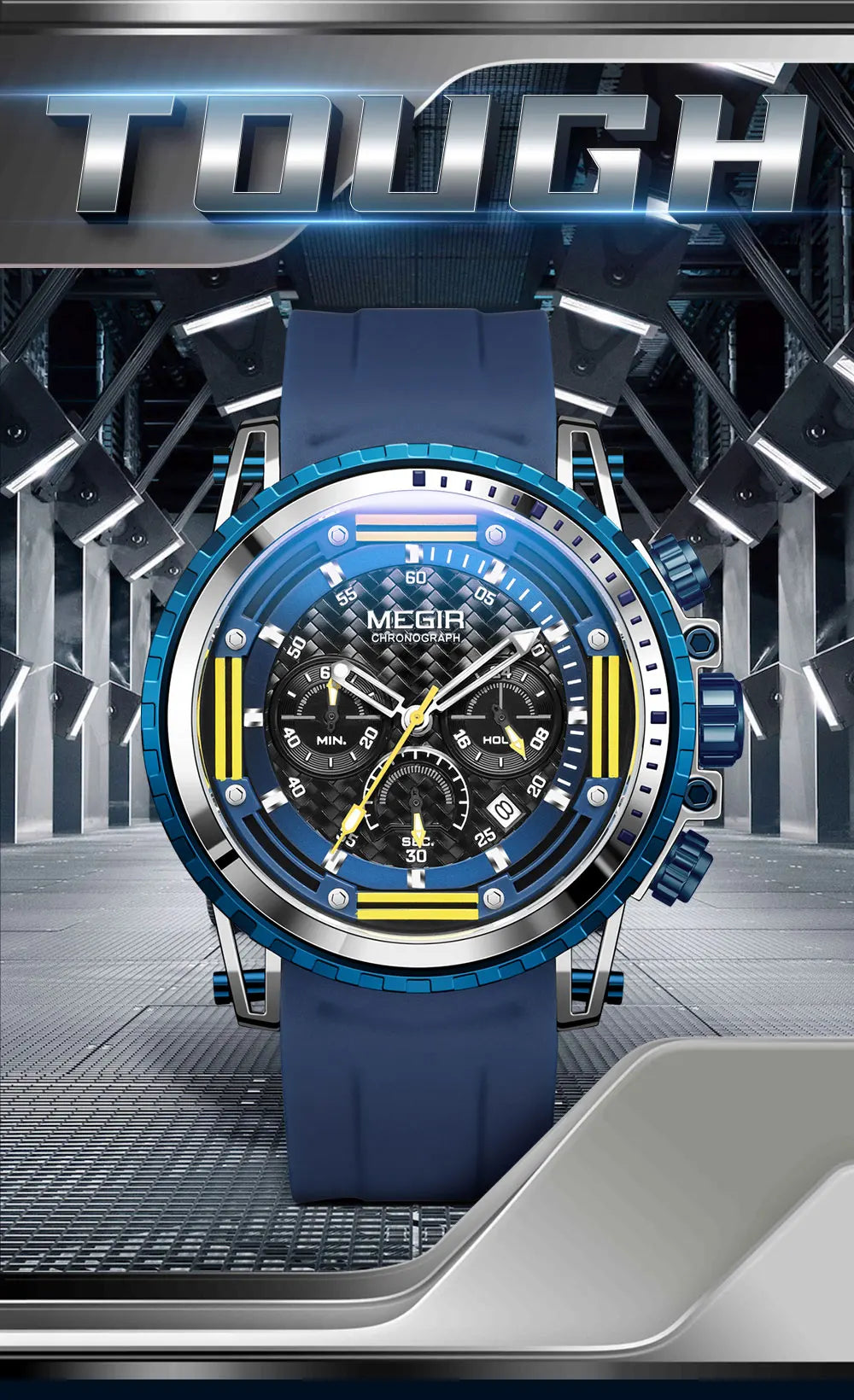 Montre Sport MEGIR Homme Chronographe Étanche