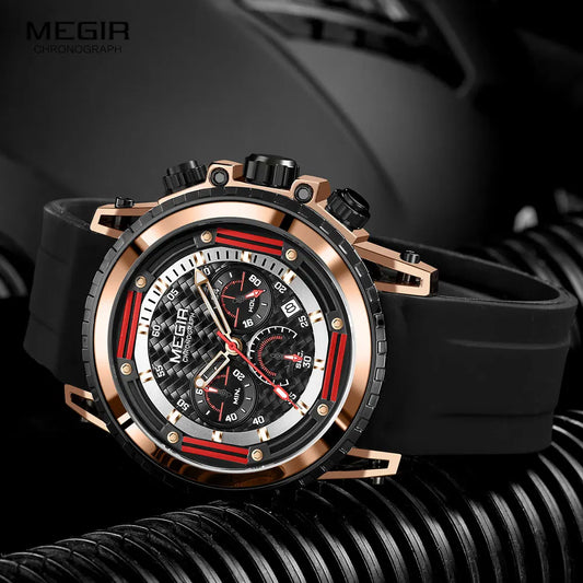 Montre Sport MEGIR Homme Chronographe Étanche