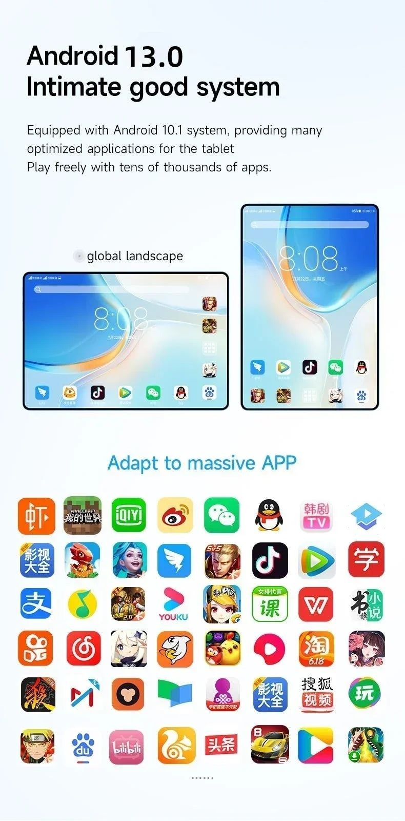 Tablette Android 13 - 12 Pouces