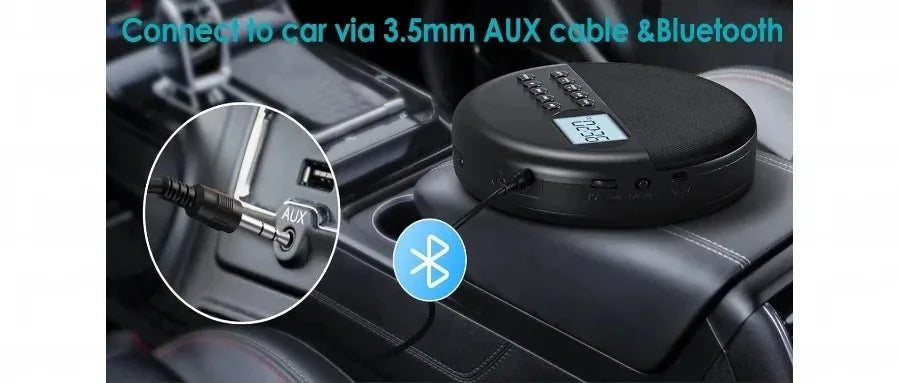 Lecteur CD Portable Bluetooth 5.0