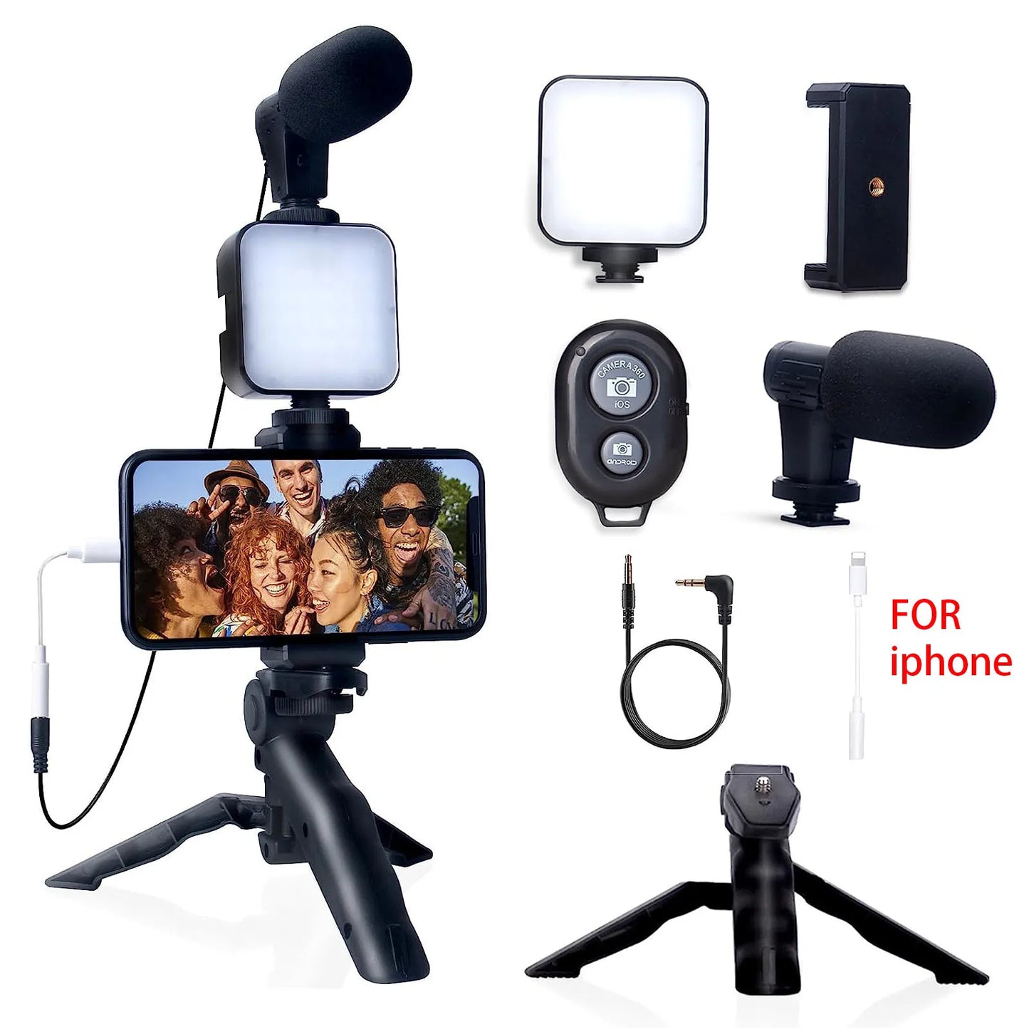 Kit Vlogging Smartphone - Trépied & Microphone | Idéal TikTok, YouTube & Live