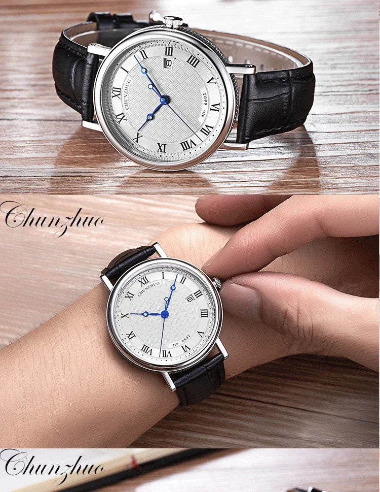 Men's Ultra-Thin Quartz Watch 38mm - Japanese Stainless Steel