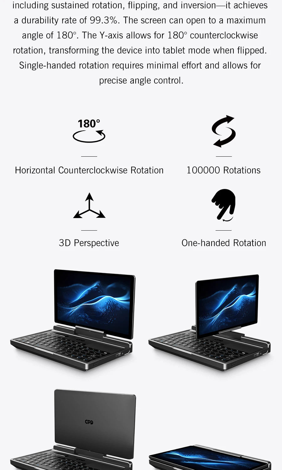 GPD Micro PC 2 Mini Ordinateur Portable Intel N250