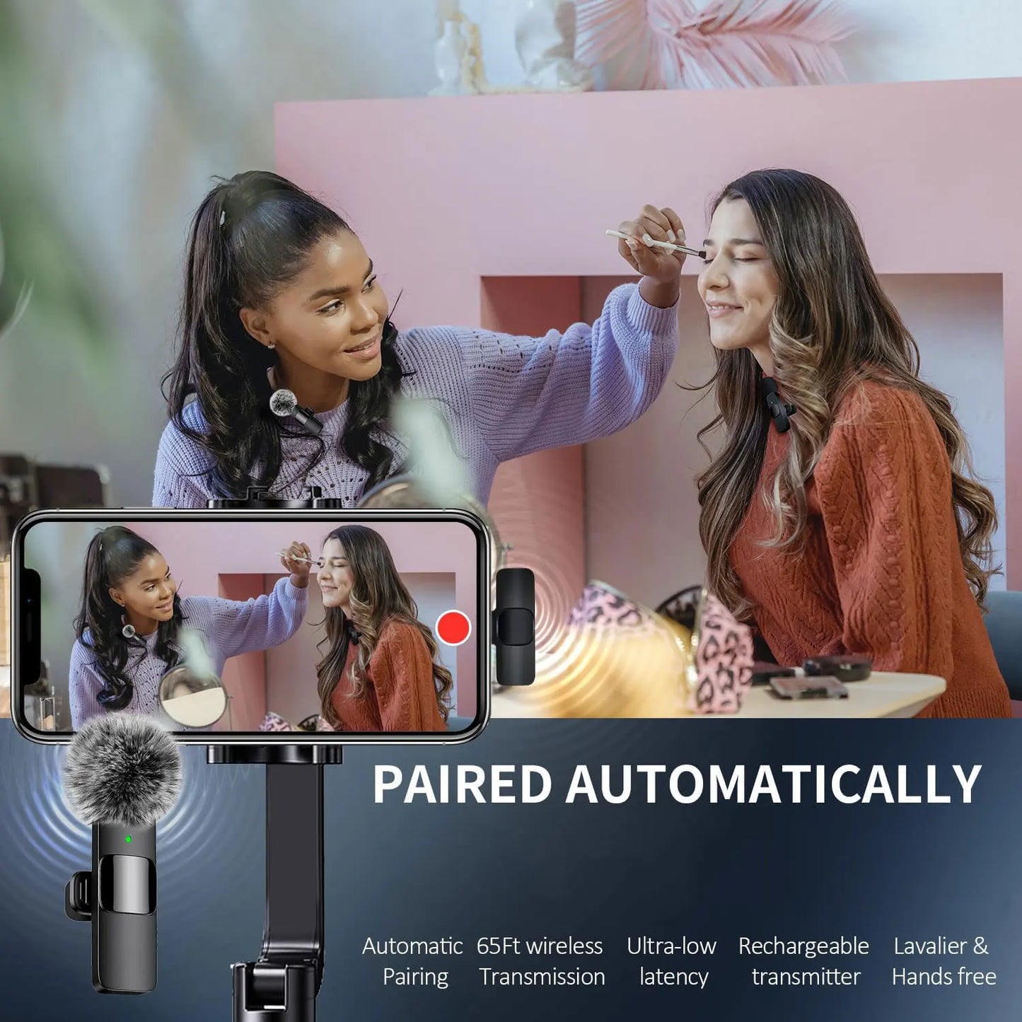 Micro Cravate Sans Fil - Enregistrement Audio & Vidéo | iPhone, Android, PC & Gaming