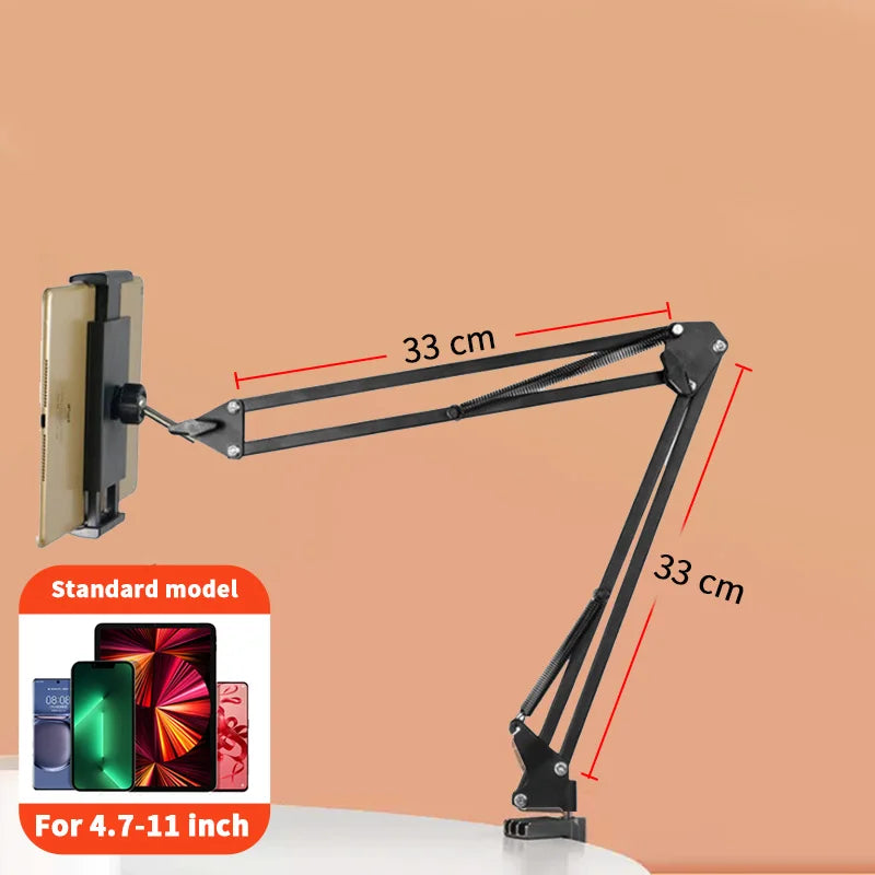 Support tablette pour lit avec bras métal 90cm et rotation 360°