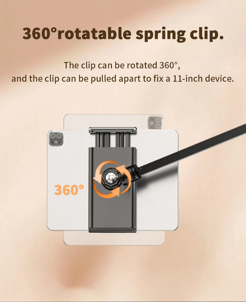 Support tablette pour lit avec bras métal 90cm et rotation 360°