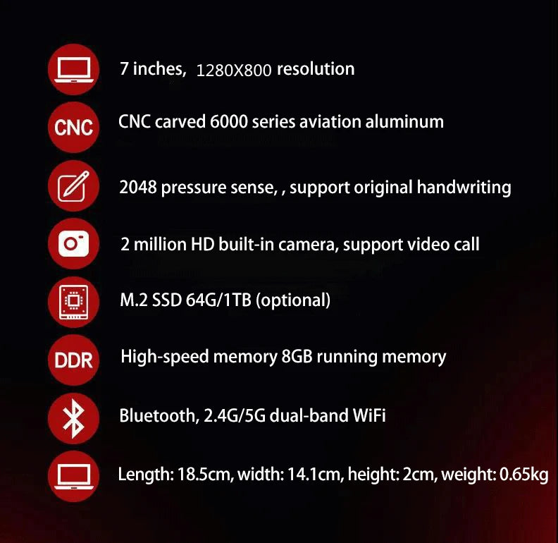 Mini PC Portable 7" Windows 11