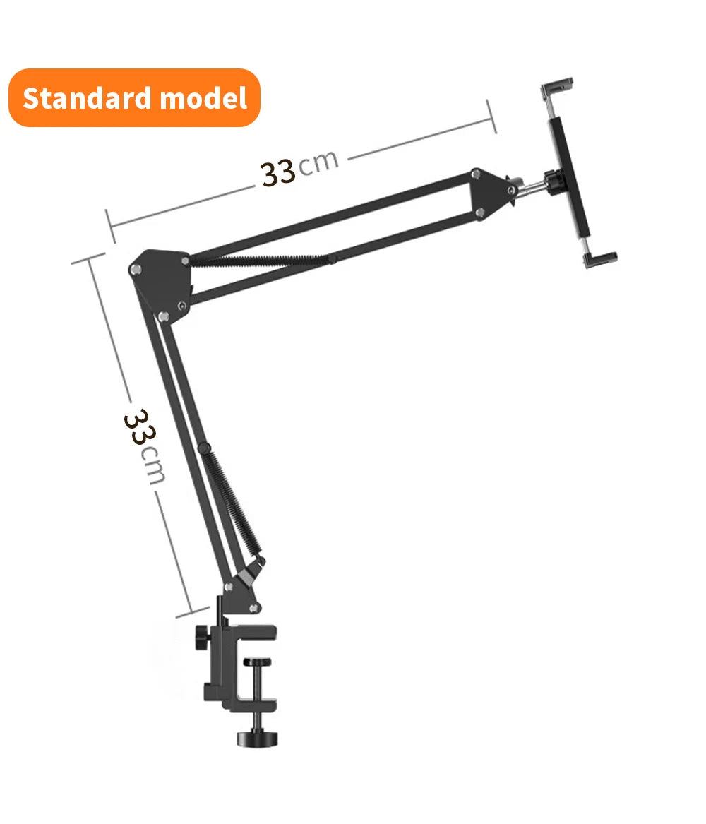 Support tablette pour lit avec bras métal 90cm et rotation 360°