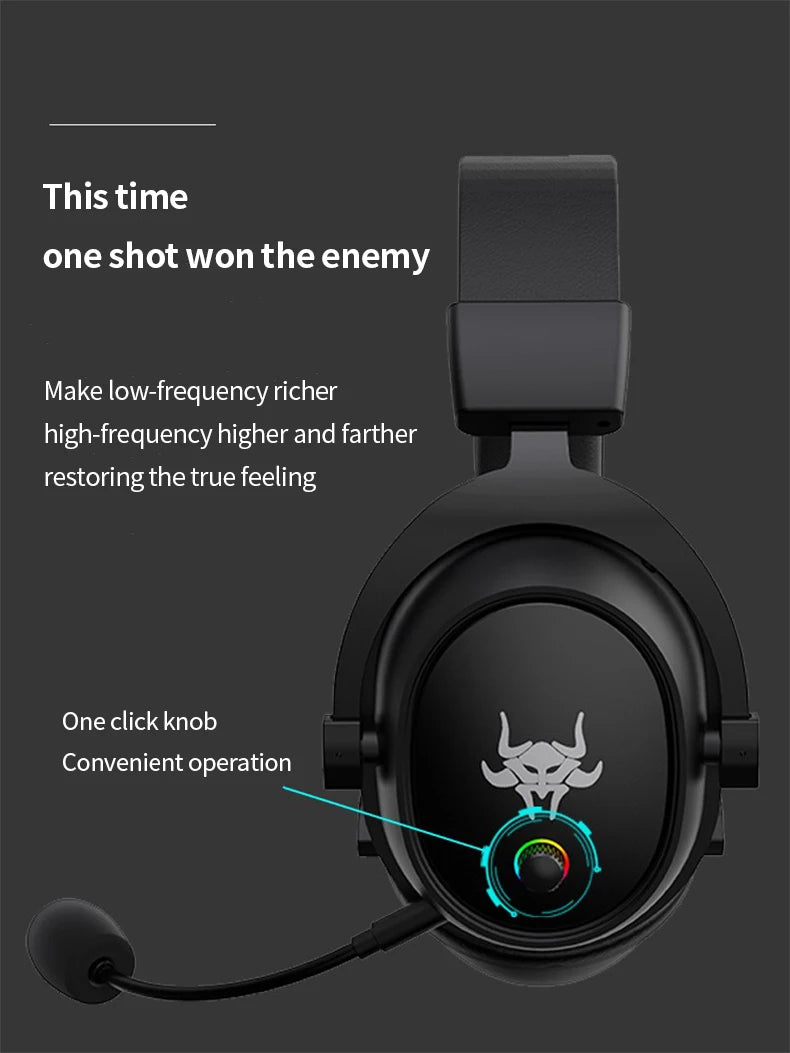 Casque Gaming Sans Fil 2.4G Bluetooth