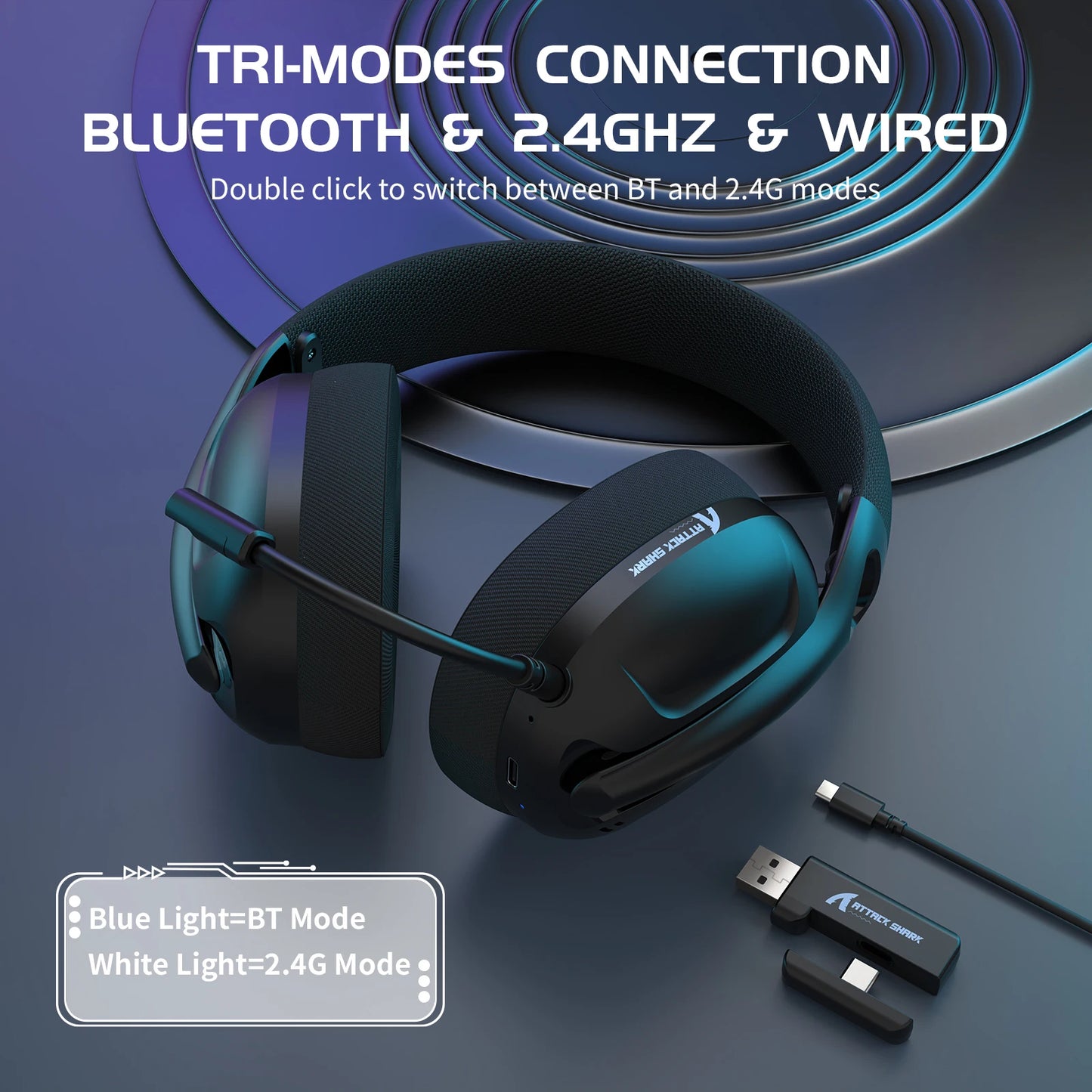 Attack Shark L80 Casque Gaming