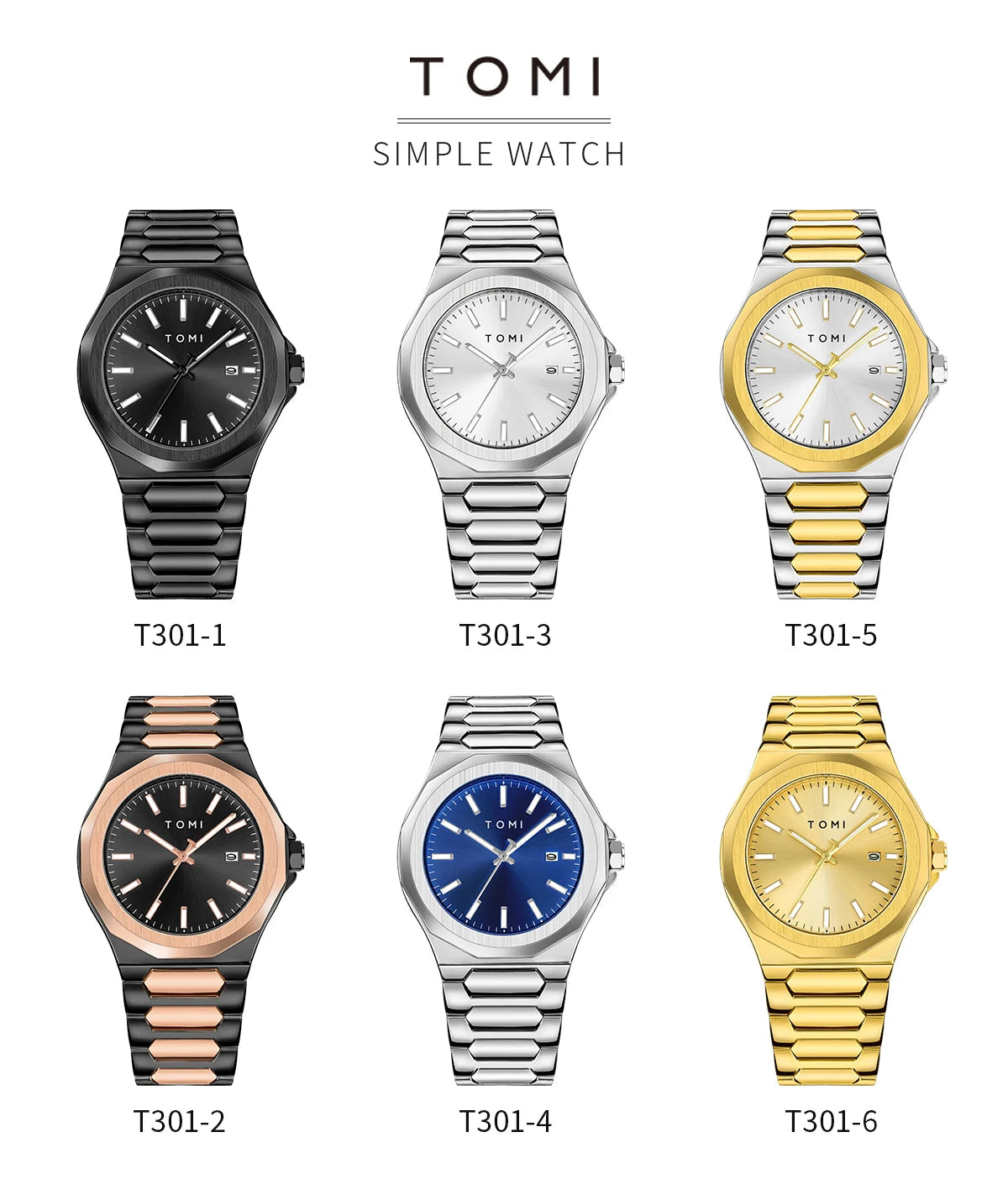 Montre Homme TOMI Luxury Or Rose
