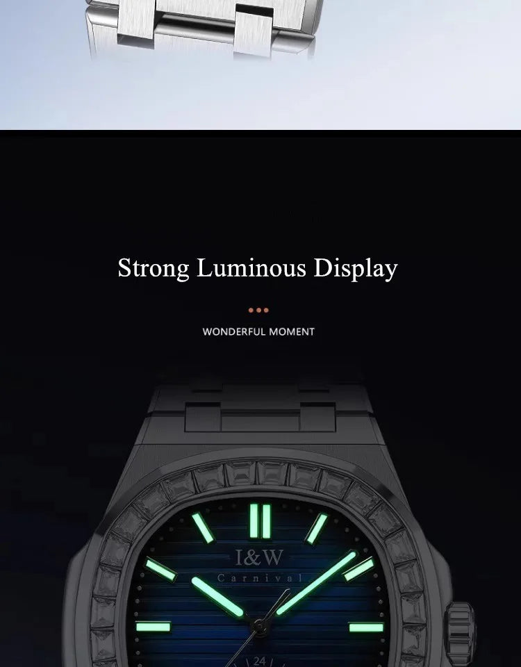 Men's CARNIVAL Business Automatic Watch - Luxury Waterproof 50M