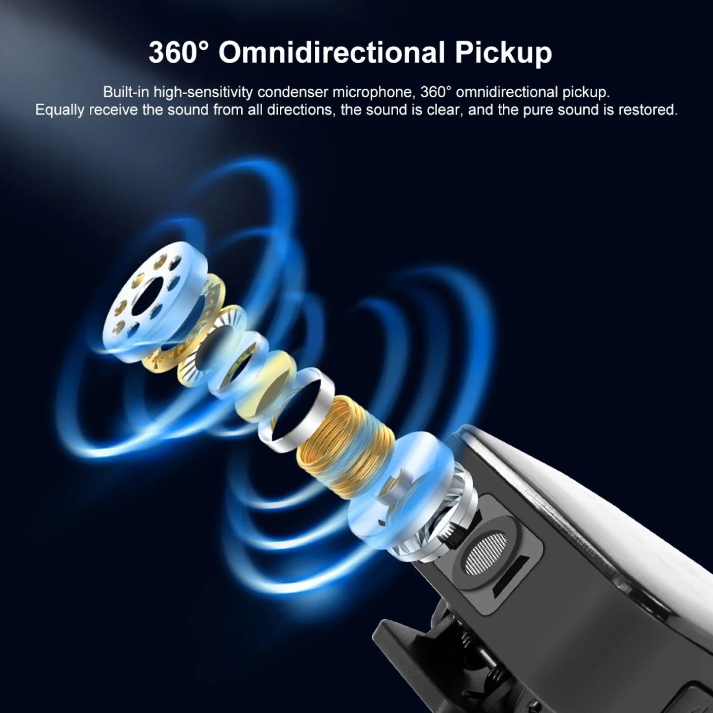 PULUZ Wireless Lavalier Microphone