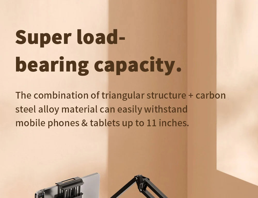 Support tablette pour lit avec bras métal 90cm et rotation 360°