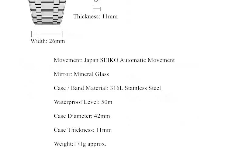 Men's CARNIVAL Business Automatic Watch - Luxury Waterproof 50M
