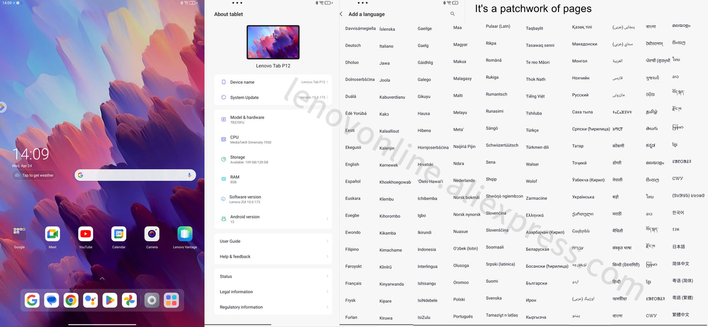 Lenovo Tab P12 Pro Tablette Android 12.7