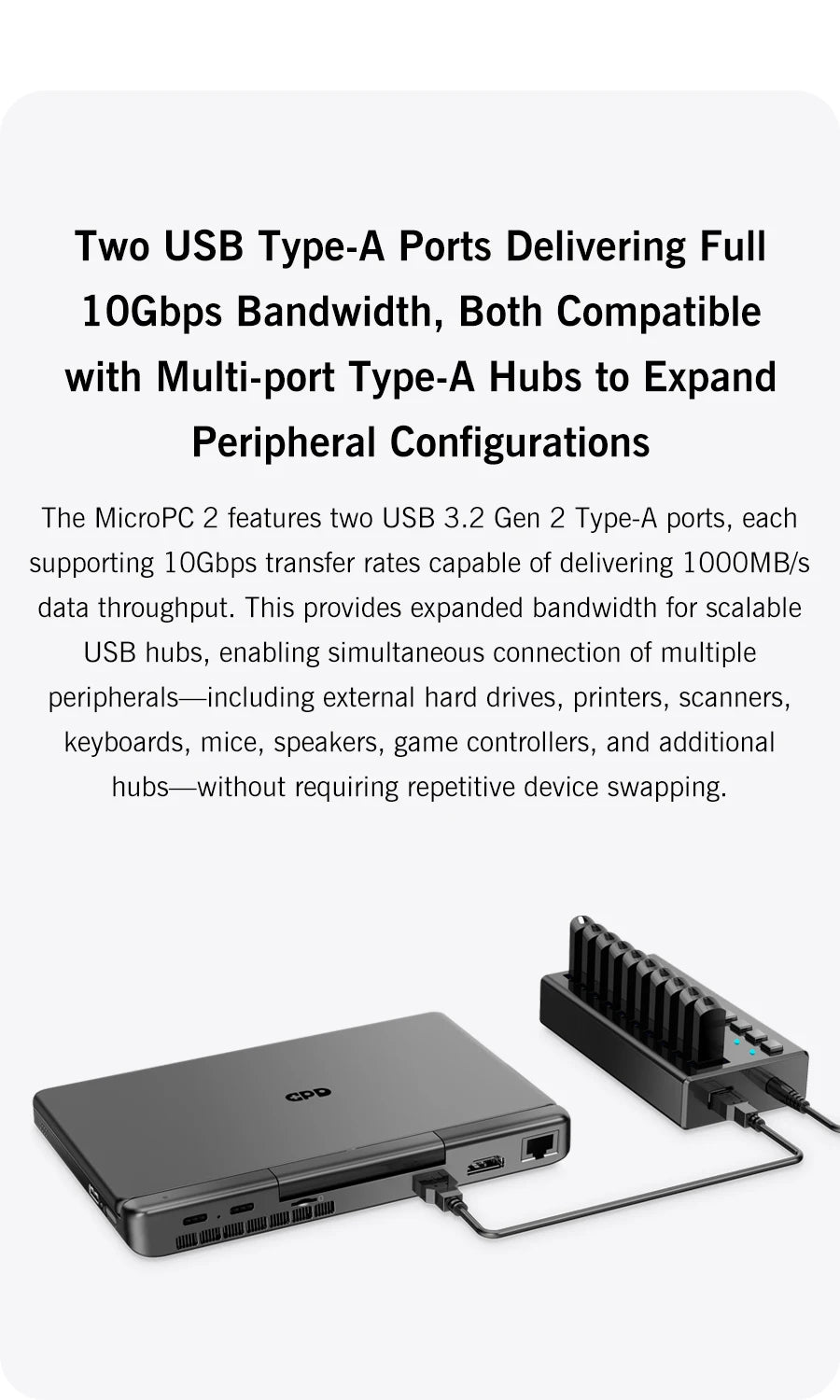 GPD Micro PC 2 Mini Ordinateur Portable Intel N250