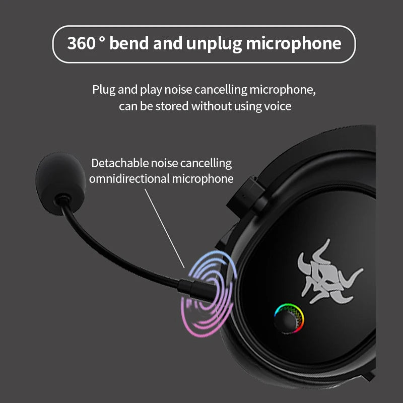 Casque Gaming Sans Fil 2.4G Bluetooth