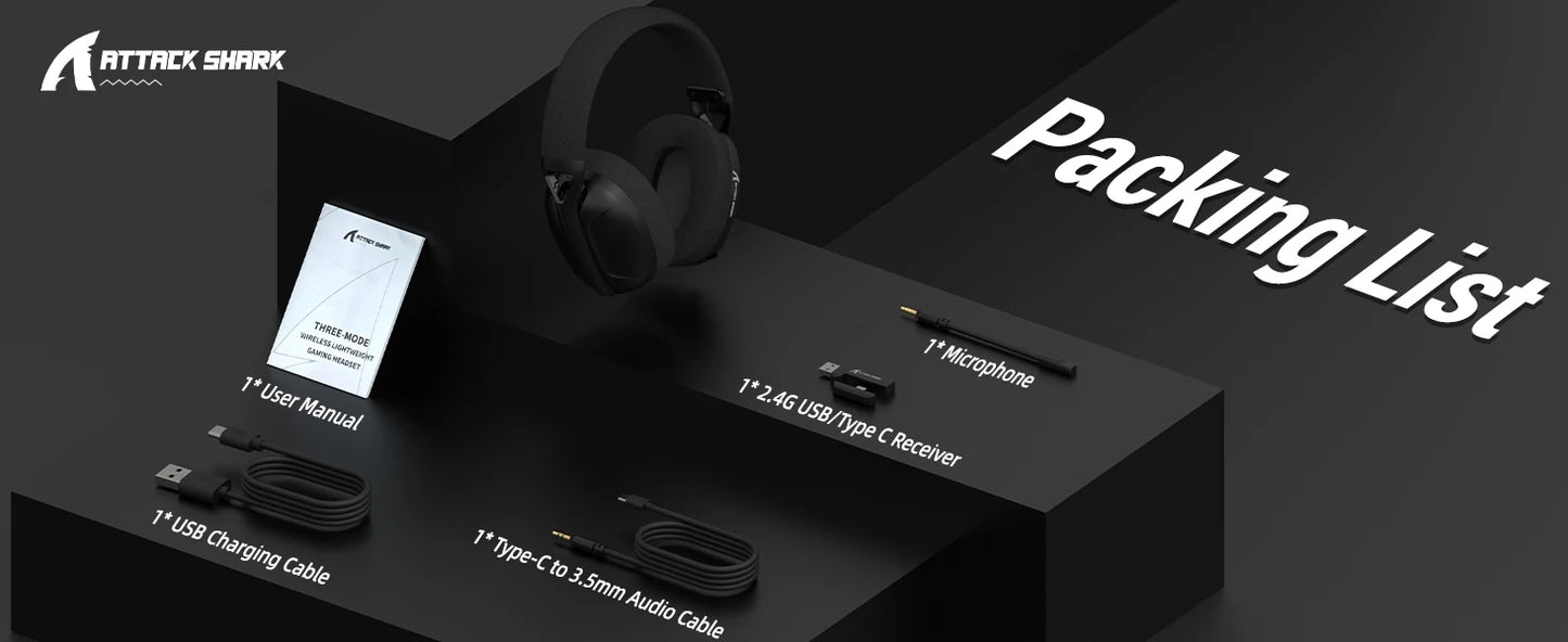 Attack Shark L80 Casque Gaming