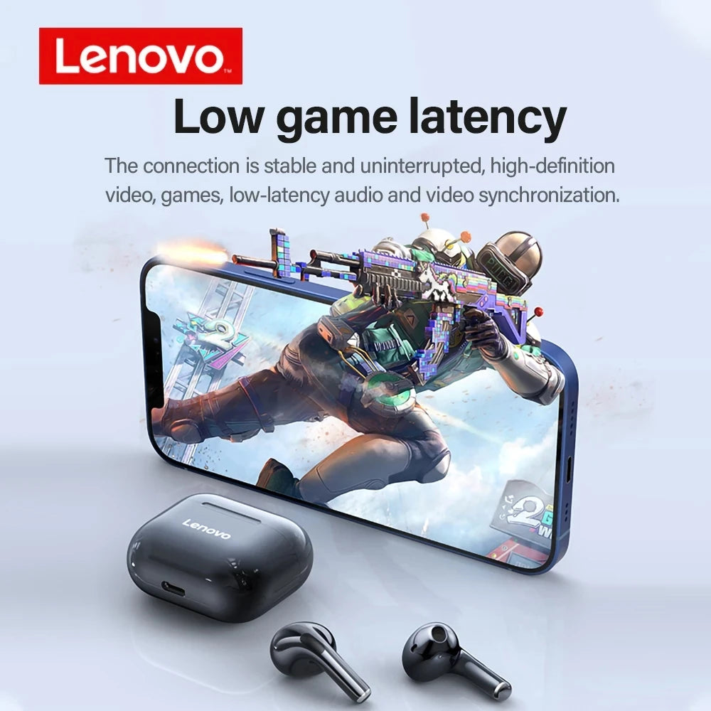 Écouteurs Lenovo LP40 Bluetooth 5.0 - Son Hi-Fi Immersif, Contrôle Tactile, Autonomie Prolongée (Original)