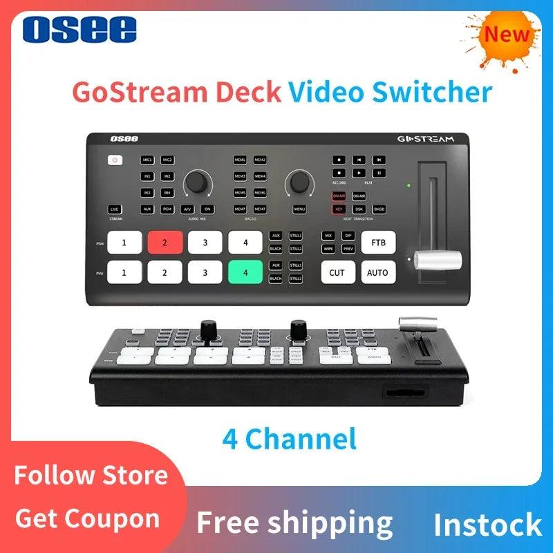 OSEE GoStream Deck – 4 Channel HDMI Video Switch with NDI for Live Streaming