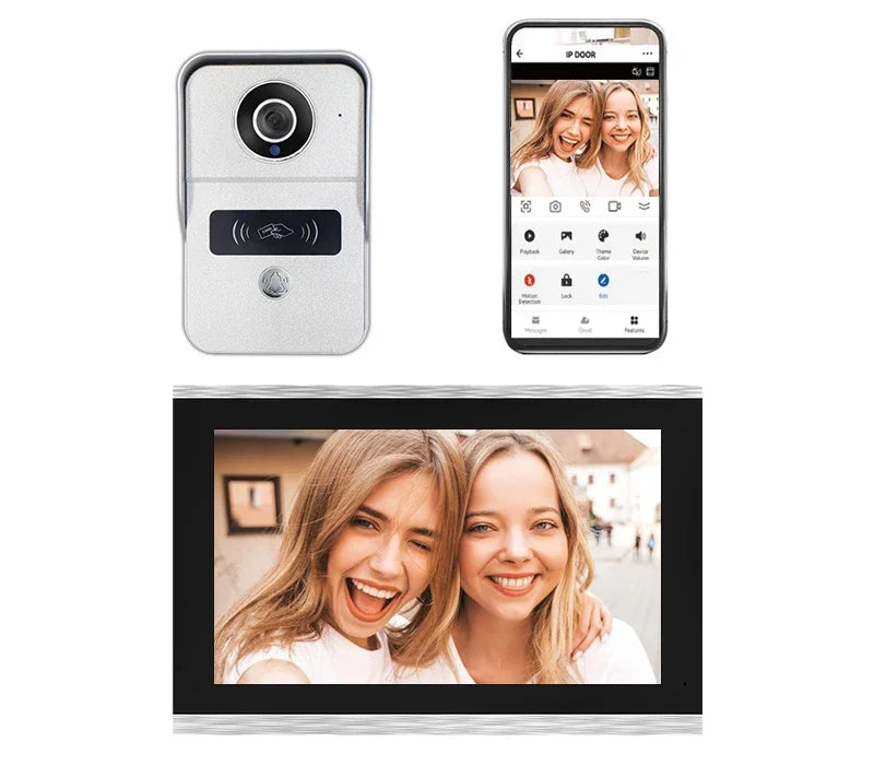 Interphone Vidéo TUYA 1080P 10 Pouces WiFi POE
