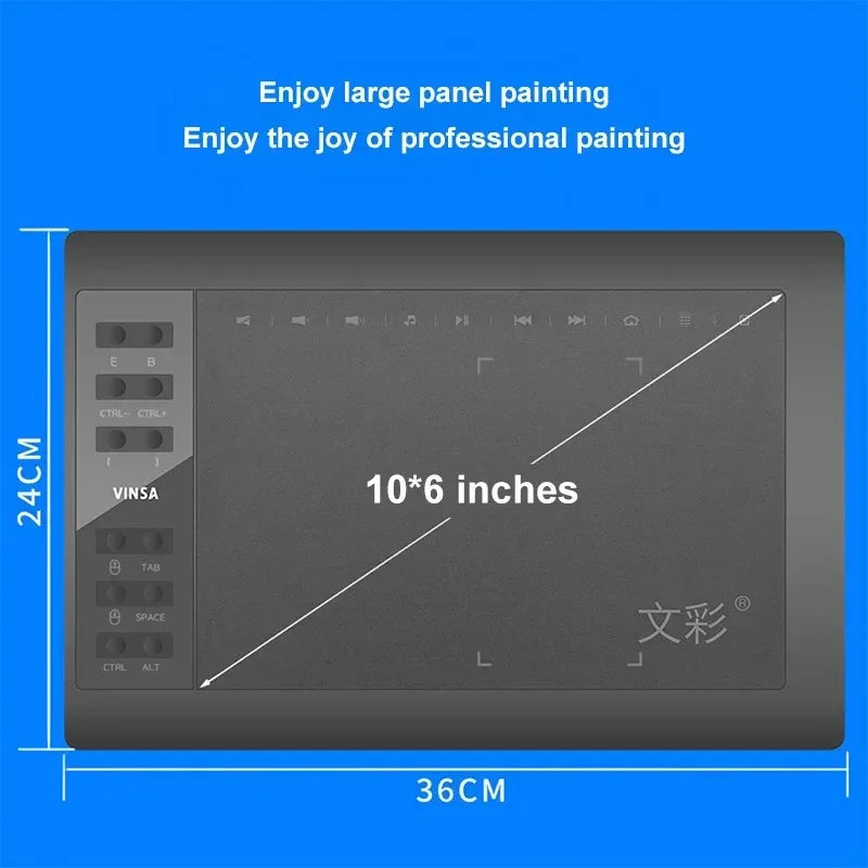 Tablette Graphique 10x6'' Numérique