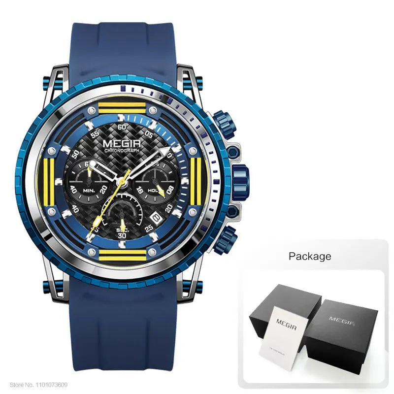 Montre Sport MEGIR Homme Chronographe Étanche