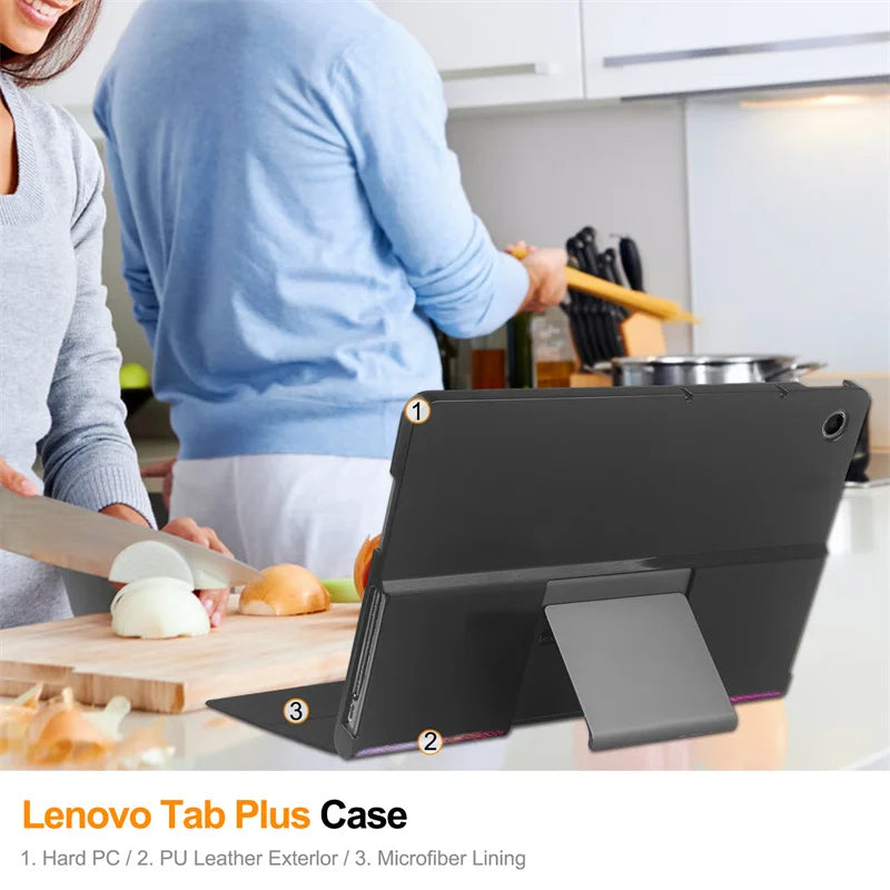 Coque Lenovo Tab Plus 2024 - Étui Cuir PU 11.5 pouces