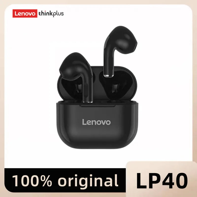 Écouteurs Lenovo LP40 Bluetooth 5.0 - Son Hi-Fi Immersif, Contrôle Tactile, Autonomie Prolongée (Original)