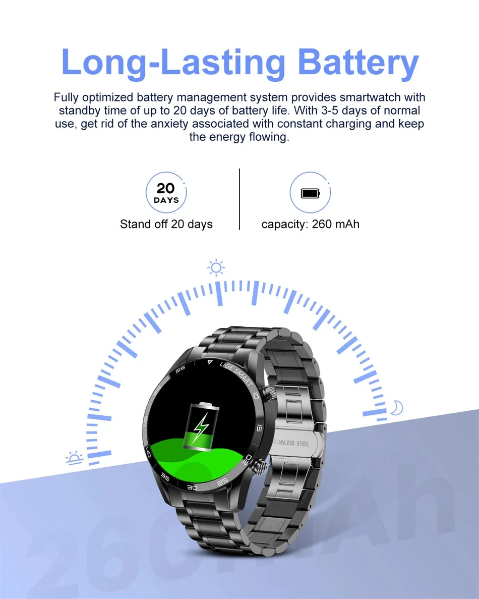 Montre Connectée Homme LIGE - Écran HD