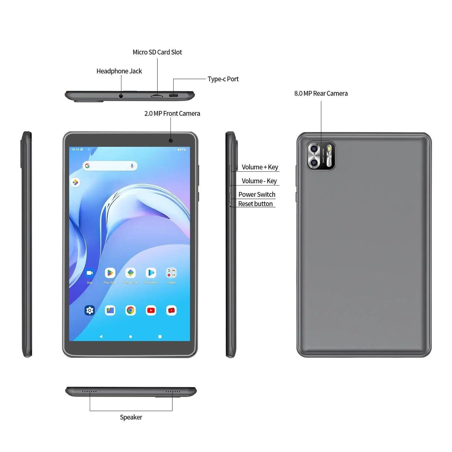 SARAOU Tablet PRITOM Android 13 8 Inch - SARAOU