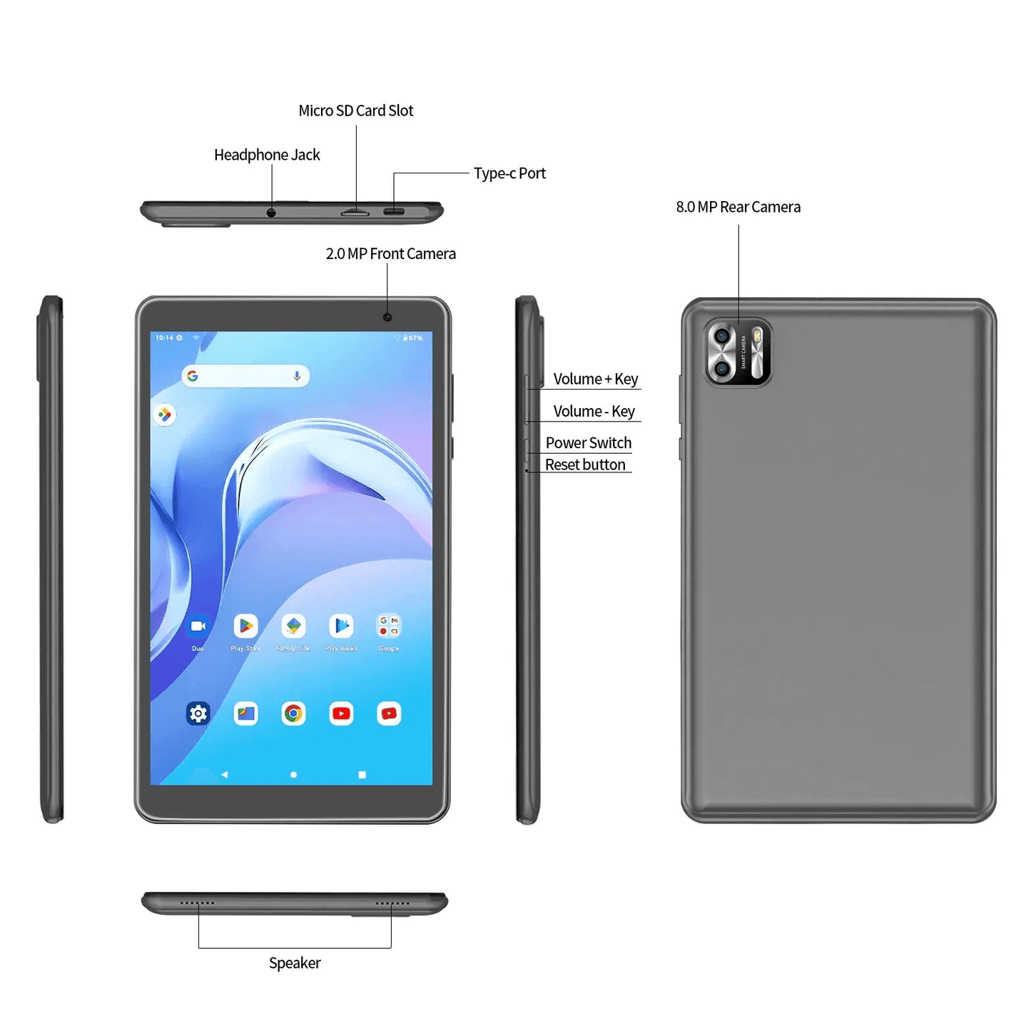 SARAOU Tablet PRITOM Android 13 8 Inch - SARAOU