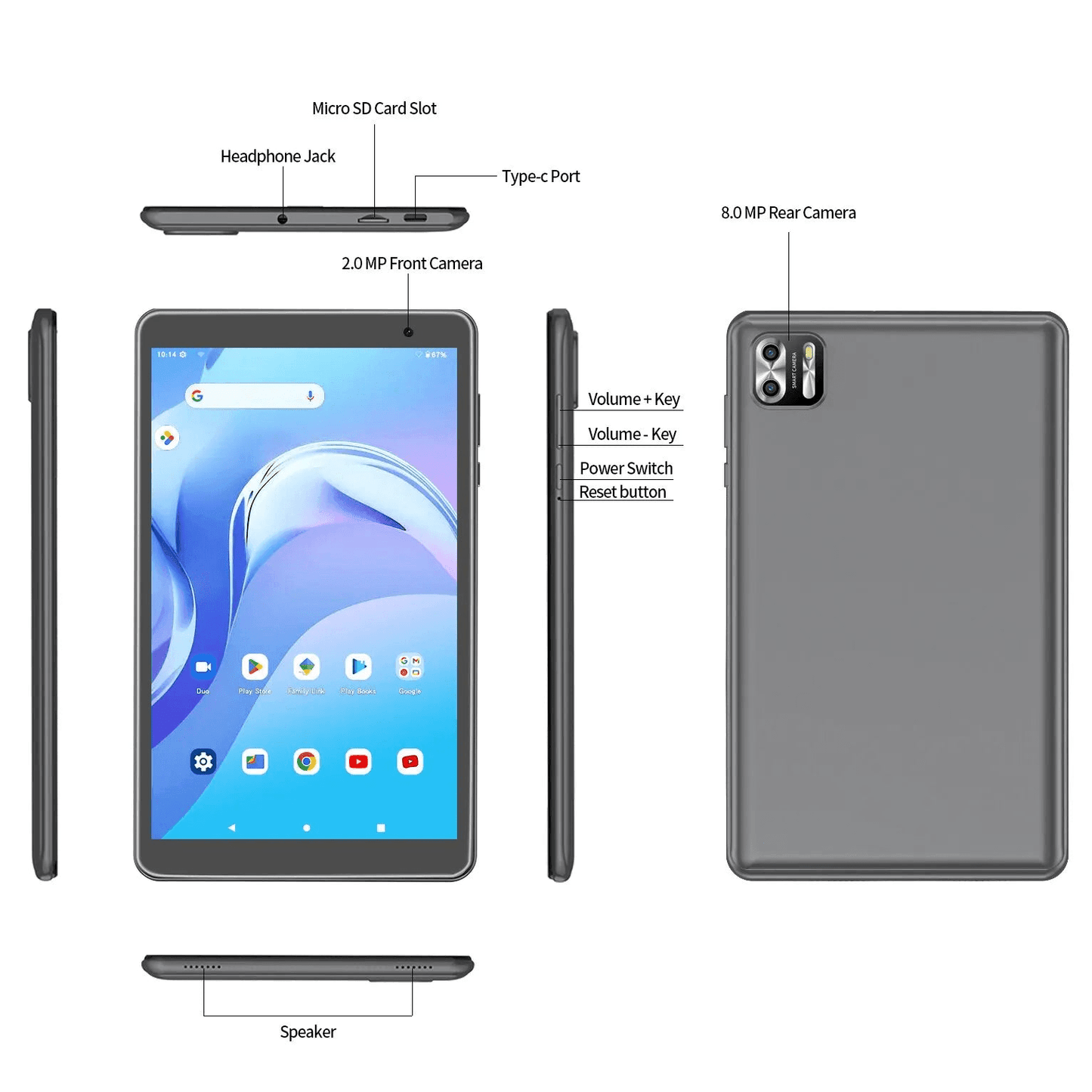 SARAOU Tablet PRITOM Android 13 8 Inch - SARAOU