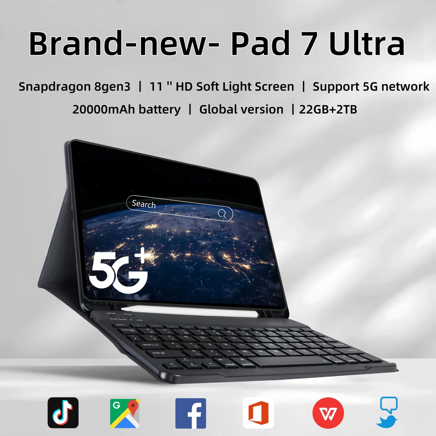 Tablette Android 14 Snapdragon 8 Gen3 11 Pouces