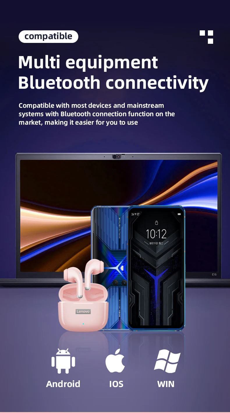 Écouteurs Sans Fil Lenovo LP40 Pro