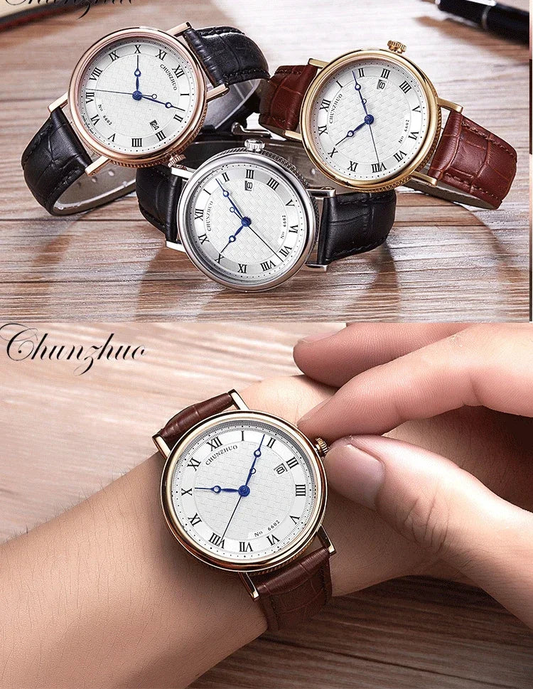 Men's Ultra-Thin Quartz Watch 38mm - Japanese Stainless Steel