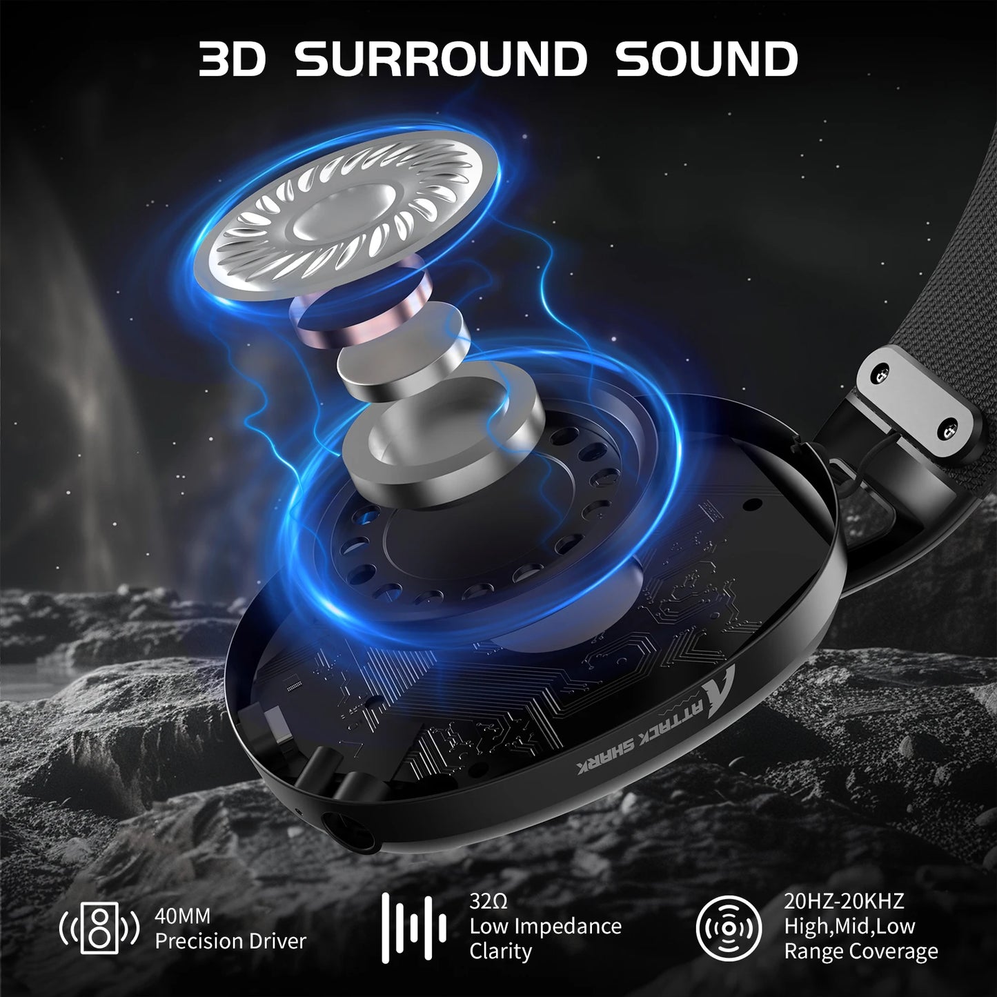 Attack Shark L80 Casque Gaming