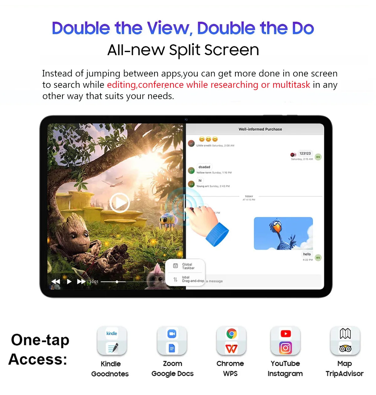 Tablette Android 14 Pouces Grand Écran 16GB RAM 512GB | SARAOU