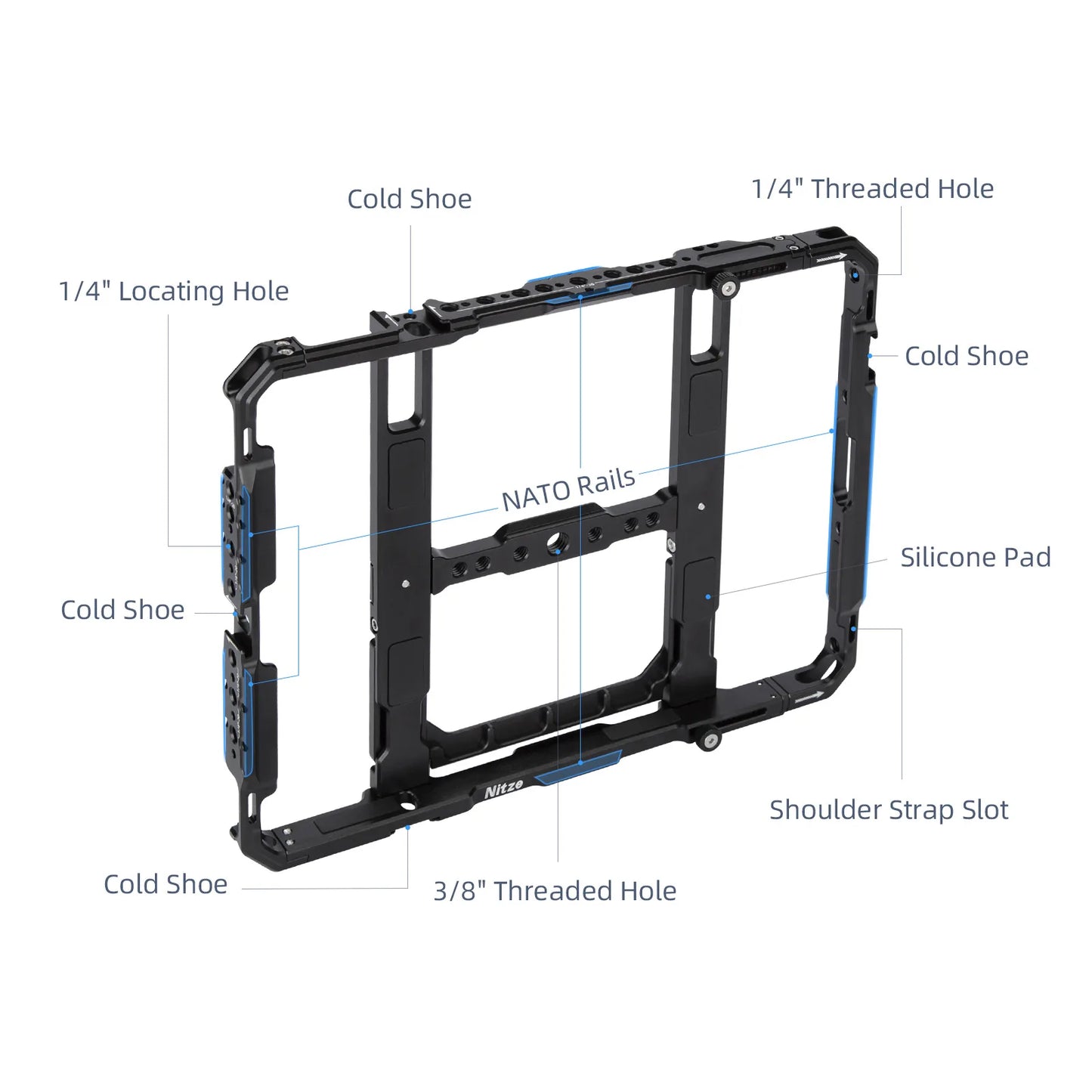 Cage Universelle Tablette iPad Pro/Air 9-11 pouces